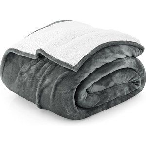 90x90 Inches Grey Utopia Bedding Sherpa Blanket